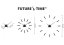Dizajnové nalepovacie hodiny Future Time FT9600TT Modular titanium grey 60cm