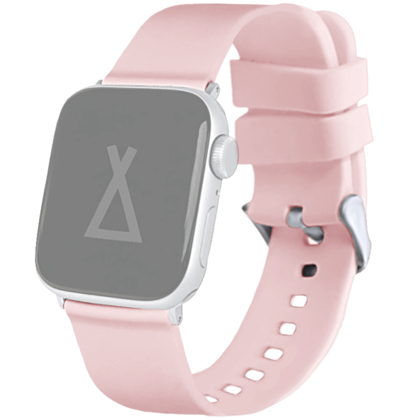 LAVVU Svetloružový silikónový remienok na hodinky pre APPLE WATCH 38-40 mm