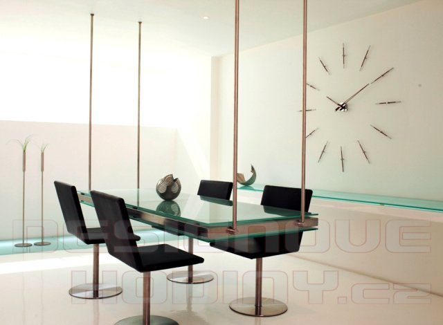 Dizajnové nástenné hodiny Nomon Merlin Walnut 125cm