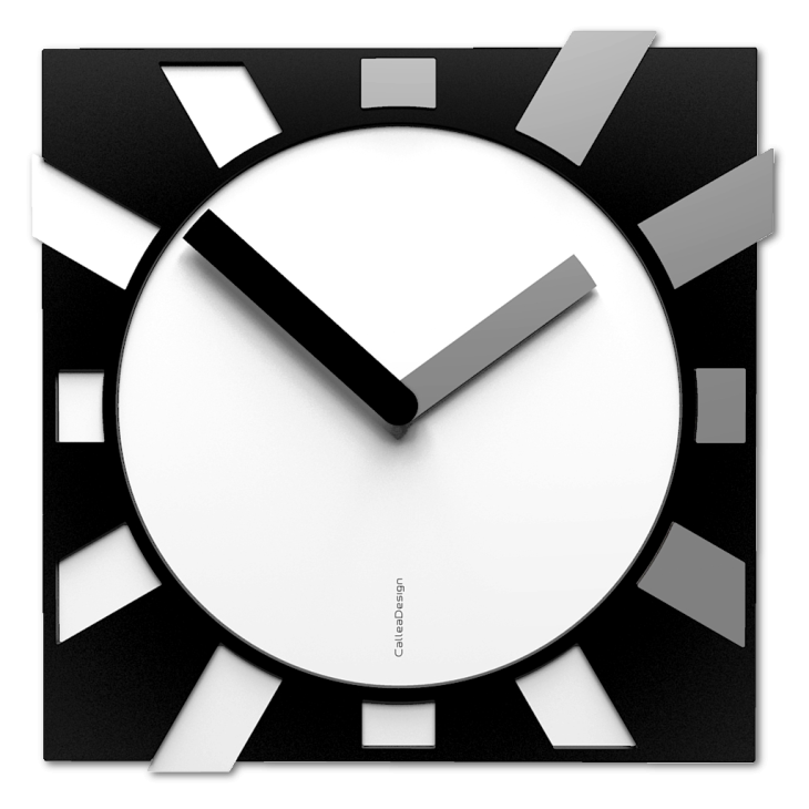 Dizajnové hodiny 10-023 CalleaDesign Jap-O 38cm (viac farebných variantov) Farba čierna klasik-5 - RAL9017