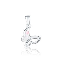 Strieborný prívesok so zirkónmi motýľ JVD SVLP0755SH2R200