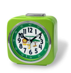 CLOCKODILE Zelený dětský budík LEV A LVÍČE