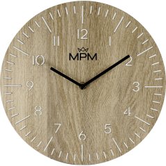 Dřevěné hodiny s tichým chodem MPM E07M.4120.50