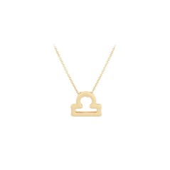 Pozlacený stříbrný náhrdelník se znamením zvěrokruhu JVD SVLN0195XH2GOVA VÁHY