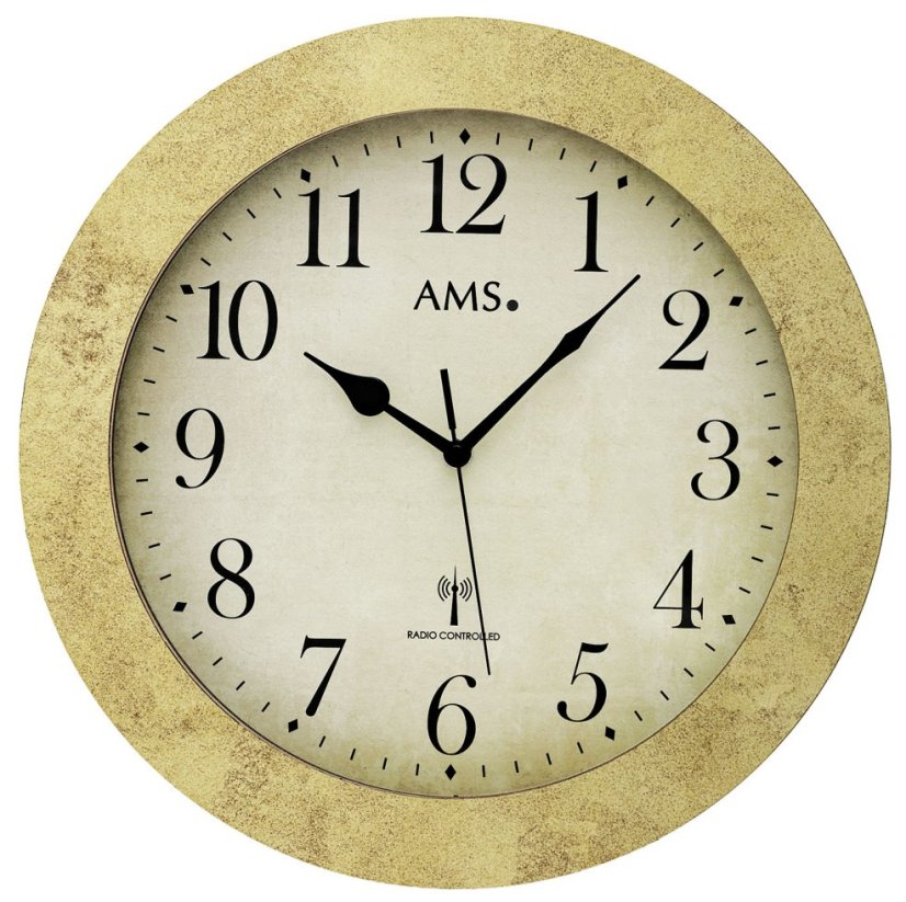Designové nástěnné hodiny 5560MS AMS řízené rádiovým signálem 35cm