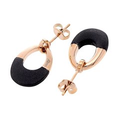 Nerezové náušnice 70024 - růžovočerné - SER.70024.A.2390 PrimSteel