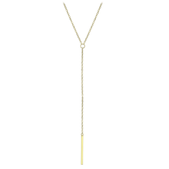 MINET Elegantný pozlátený strieborný náhrdelník tyčka
