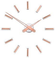 Dizajnové nalepovacie hodiny Future Time FT9600CO Modular copper 60cm