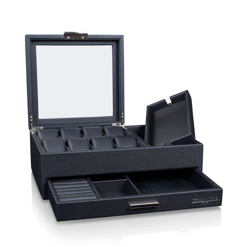 Kazeta na hodinky HEISSE & SÖHNE 70019-189.142 HS Desk Buttler No.1 - Schwarz