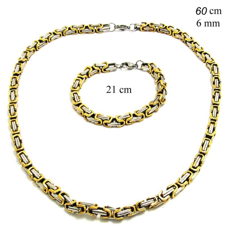 Ocelový náhrdelník + náramek 23962600