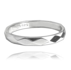 MINET Minimalistický snubní stříbrný prsten vel. 64