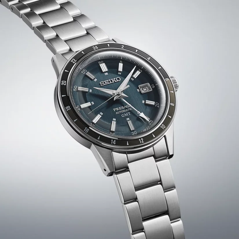 Seiko SSK009J1 Presage ‘Petrol Blue’ Style 60s Road Trip GMT