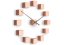 Dizajnové nástenné nalepovacie hodiny Future Time FT3000CO Cubic copper