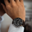 Ocelové pánské hodinky LAVVU BERGEN Black / Top Grain Leather se svítícími čísly LWM0145