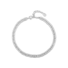 Strieborný náramok JVD SVLB0587XE9BI18 (18cm)