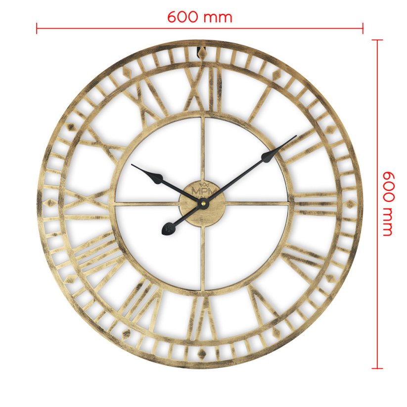 Nástenné dizajnové hodiny MPM Vintage Glamorous II - E01.4203.80