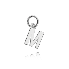MINET Strieborný príves drobné písmeno "M"