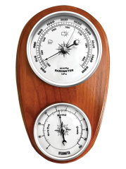 Nástenný drevený barometer s vlhkomerom JVD BA231/41