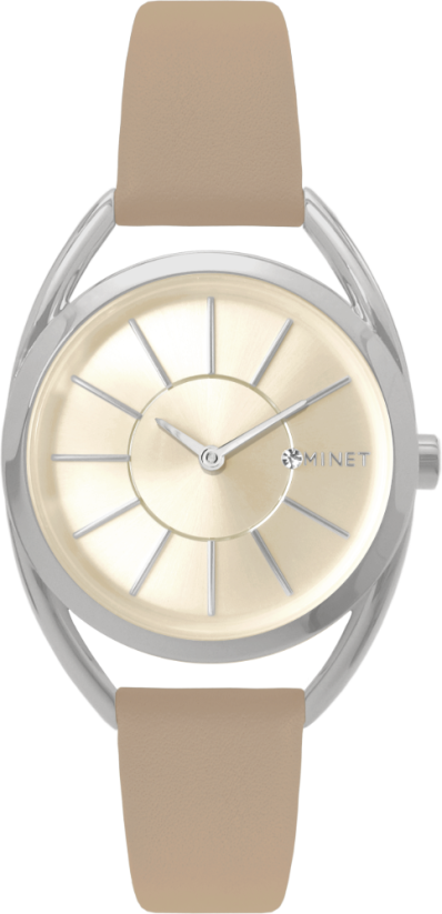 Béžové dámské hodinky MINET ICON DECENT BEIGE
