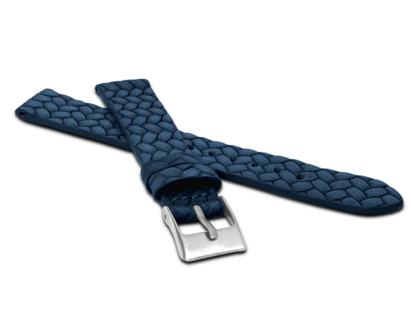 LAVVU Modrý řemínek s propleteným vzorem TWIST z luxusní kůže Top Grain - 16