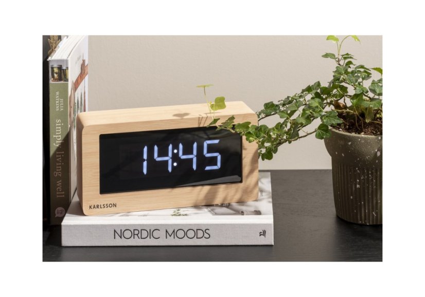 Stolové digitálne hodiny-budík KA5899WD Karlsson 25cm