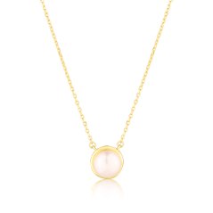 Pozlátený strieborný náhrdelník JVD SVLN0697XH2GP45