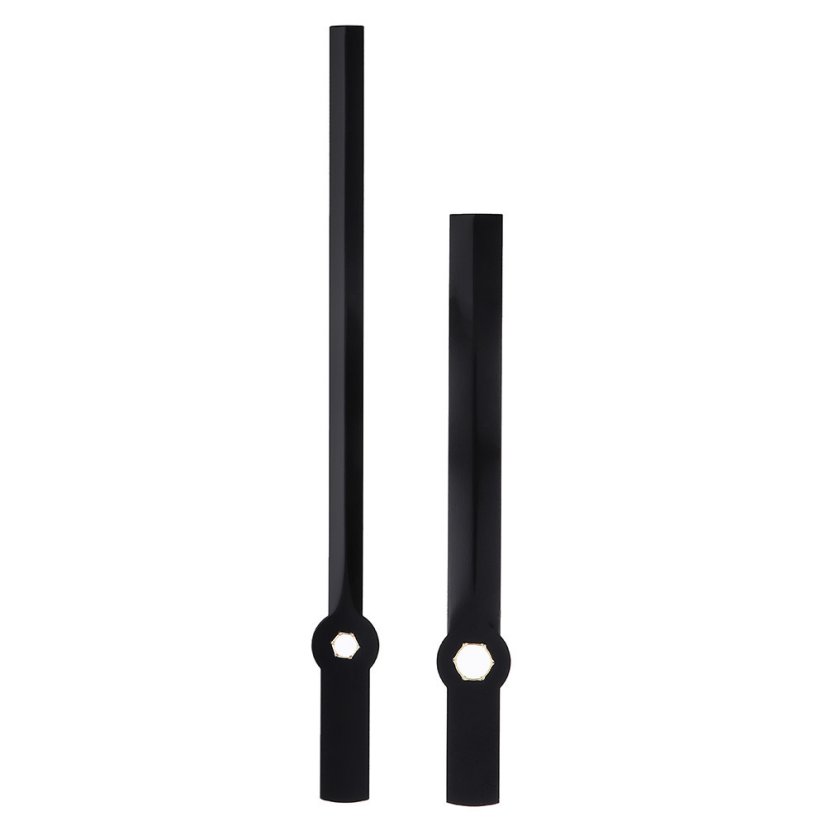 Kovové hodinové ručičky B14 (100 mm, 72 mm) - černé - Ručičky hodinové N2189 ...B14 pár