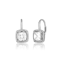 Stříbrné náušnice se zirkony JVD SVLE0955SH2BI00