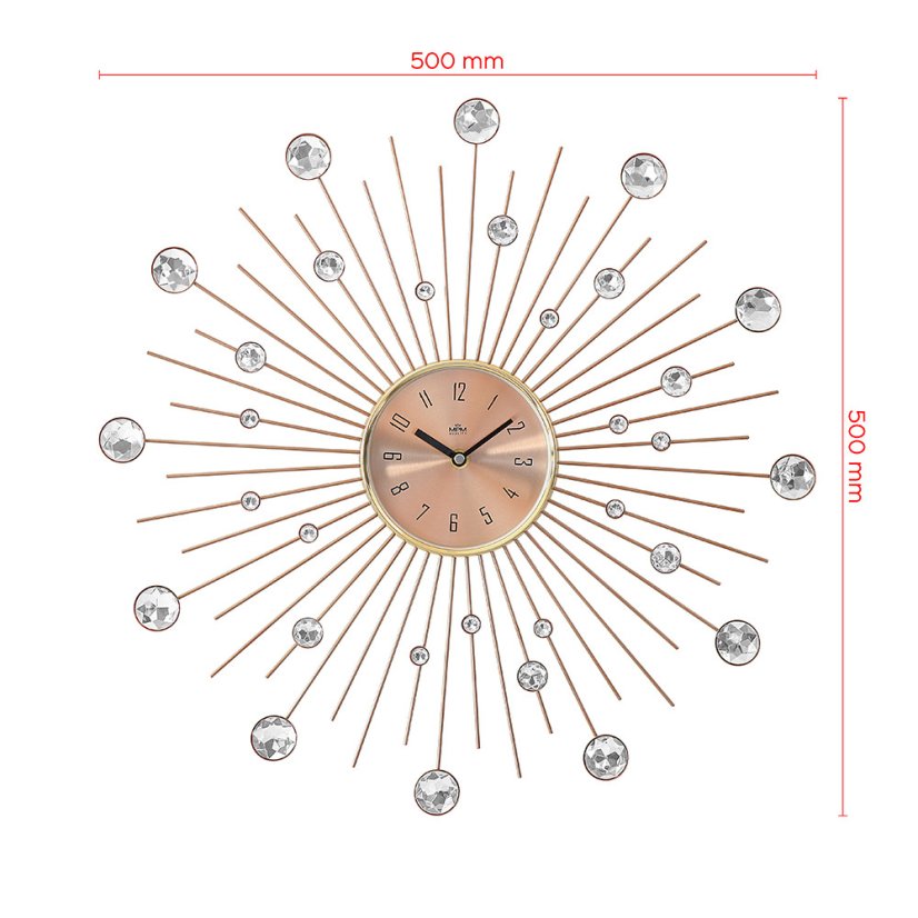 Designové paprskové nástěnné hodiny MPM Sunito - E04.4284.23