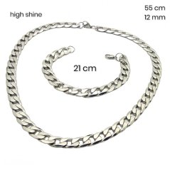 Oceľový náhrdelník + náramok 23954500