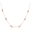 MINET Rose gold stříbrný náhrdelník kapky