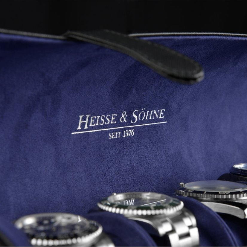 Puzdro na hodinky HEISSE & SÖHNE 70019-163 Rondo 5 Black/Blue
