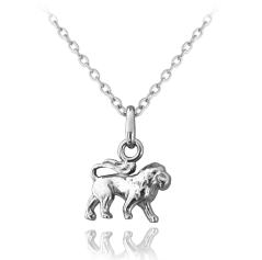 MINET Stříbrný náhrdelník lev