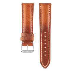 Kožený řemínek na hodinky PRIM RB.15892 (22 mm) - hnědobílý - RB.15892.2220.5000.L1