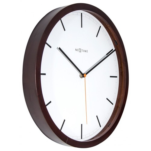 Dizajnové nástenné hodiny 3156br Nextime Company Wood 35cm