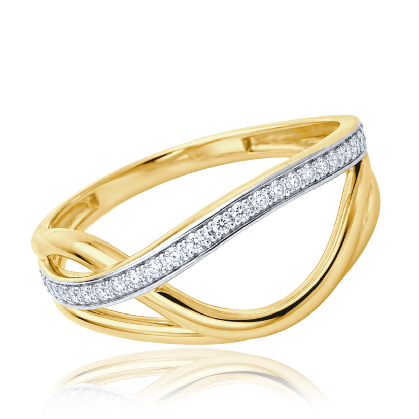 MINET Elegantní zlatý prsten se zirkonem Au 585/1000 vel. 62 - 1,50g MINET Elegantní zlatý prsten se zirkonem Au 585/1000 vel. 62 - 1,50g