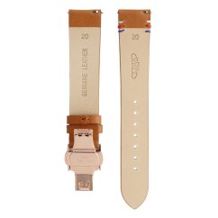 Kožený řemínek na hodinky PRIM RB.13227 (20 mm) - světle hnědý/růžově pozlacený - RB.13227.2018.5151.XL