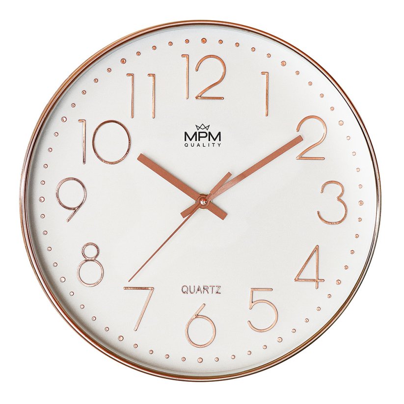 Nástěnné hodiny s tichým chodem MPM Premium - E01.4275.23