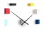 Dizajnové nástenné nalepovacie hodiny Future Time FT3000MC Cubic multicolor