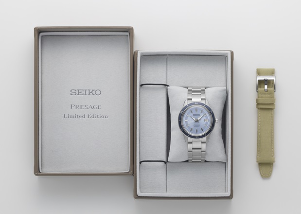 Seiko SRPL19J1 Presage Style 60s European Exclusive in ‘retro blue’