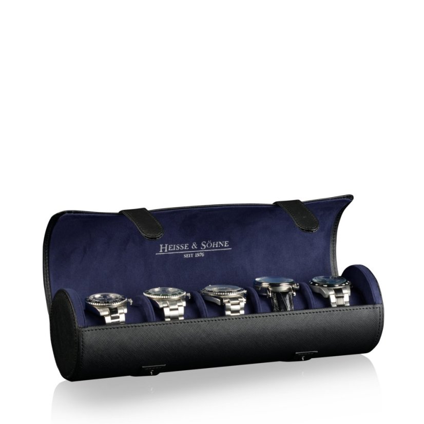 Puzdro na hodinky HEISSE & SÖHNE 70019-163 Rondo 5 Black/Blue