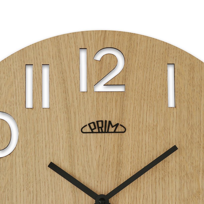 Nástenné hodiny s tichým chodom PRIM Authentic Veneer - B - E07P.4242.51