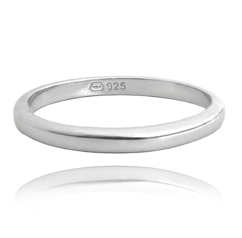 MINET Minimalistický snubní stříbrný prsten vel. 52