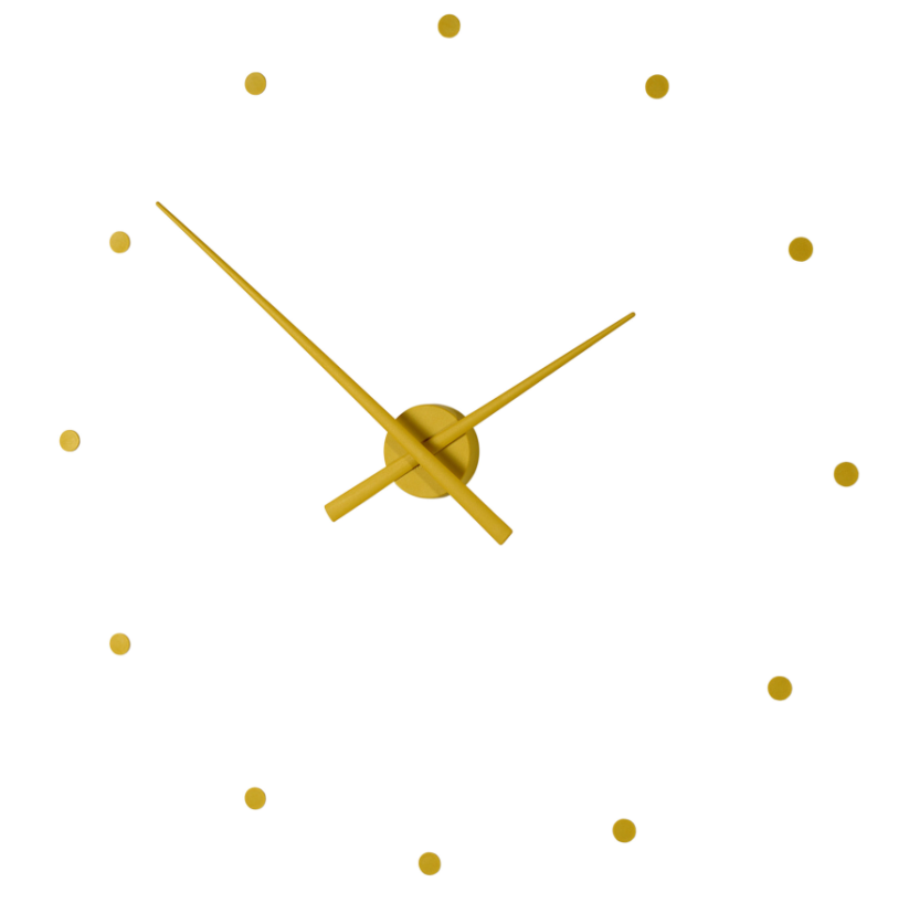 Dizajnové nástenné hodiny NOMON OJ horčicové 80cm