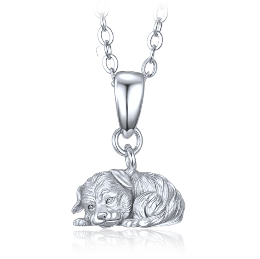 MINET Strieborný náhrdelník pes