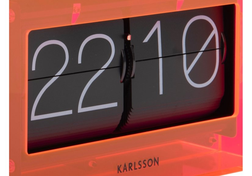Dizajnové nástenné/stolové preklápacie hodiny 5976OR Karlsson 21cm