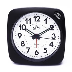 Budík s LED podsvícením a tichým chodem MPM  C01.3968.90