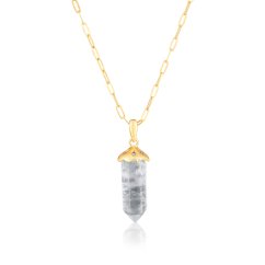Pozlátený strieborný náhrdelník JVD SVLN0738X61GO45