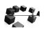 Dizajnové nástenné nalepovacie hodiny Future Time FT3000BK Cubic black