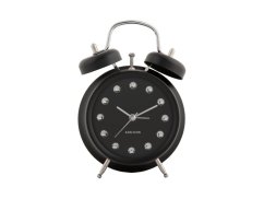 Dizajnový zvoncový budík 6018BK Karlsson 17cm